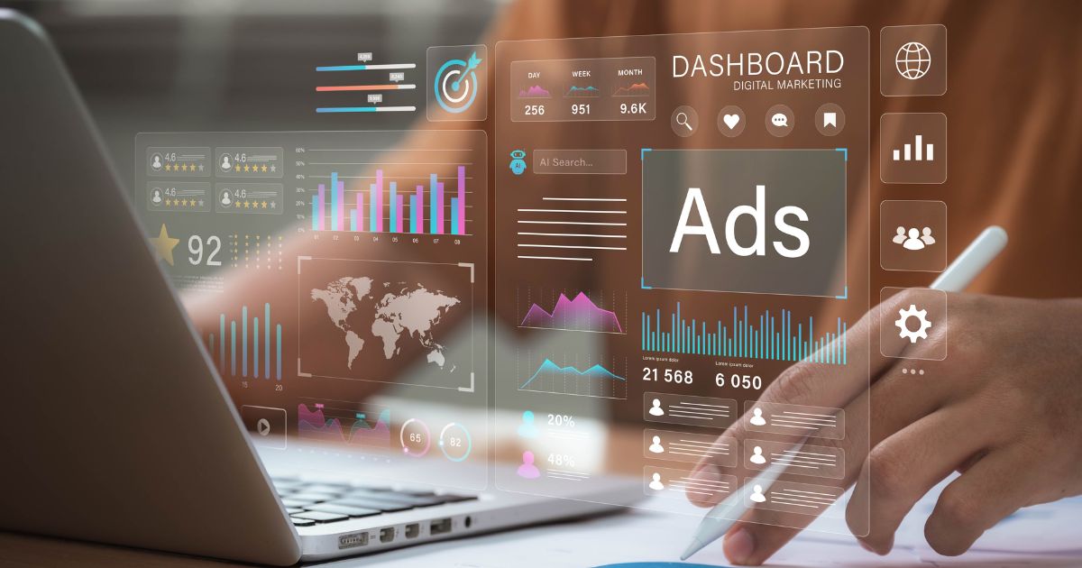 Digital,advertising,and,marketing,analytics,concept.,professional,analyzes,ad,performance