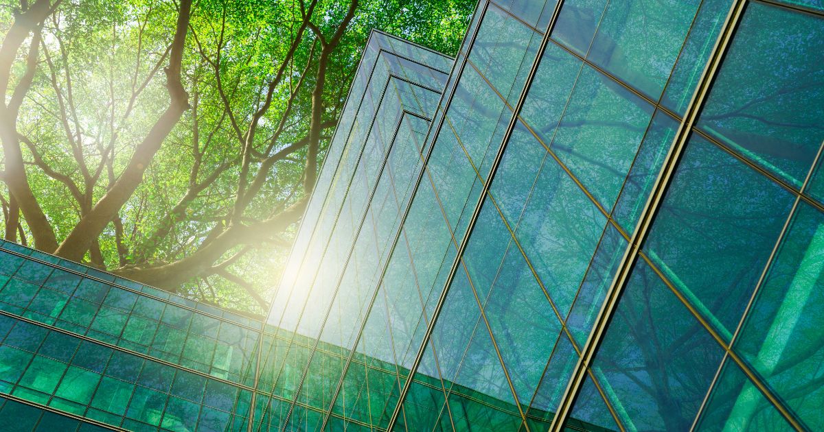 Sustainble,green,building.,eco friendly,building,in,modern,city.,sustainable,glass